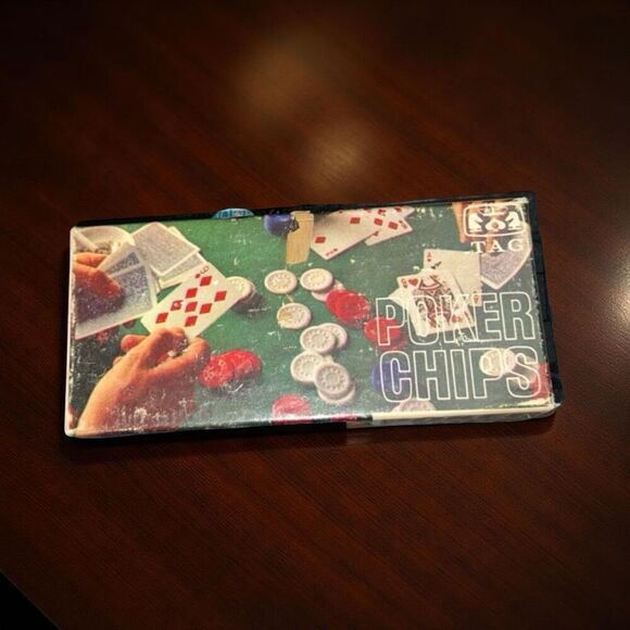 Vintage 1960s TAG Transco Adult Games Tilt Edge Poker Chips Original Box - Picture 4 of 5